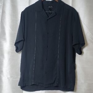 Axcess Black Casual Button‎ Down Shirt